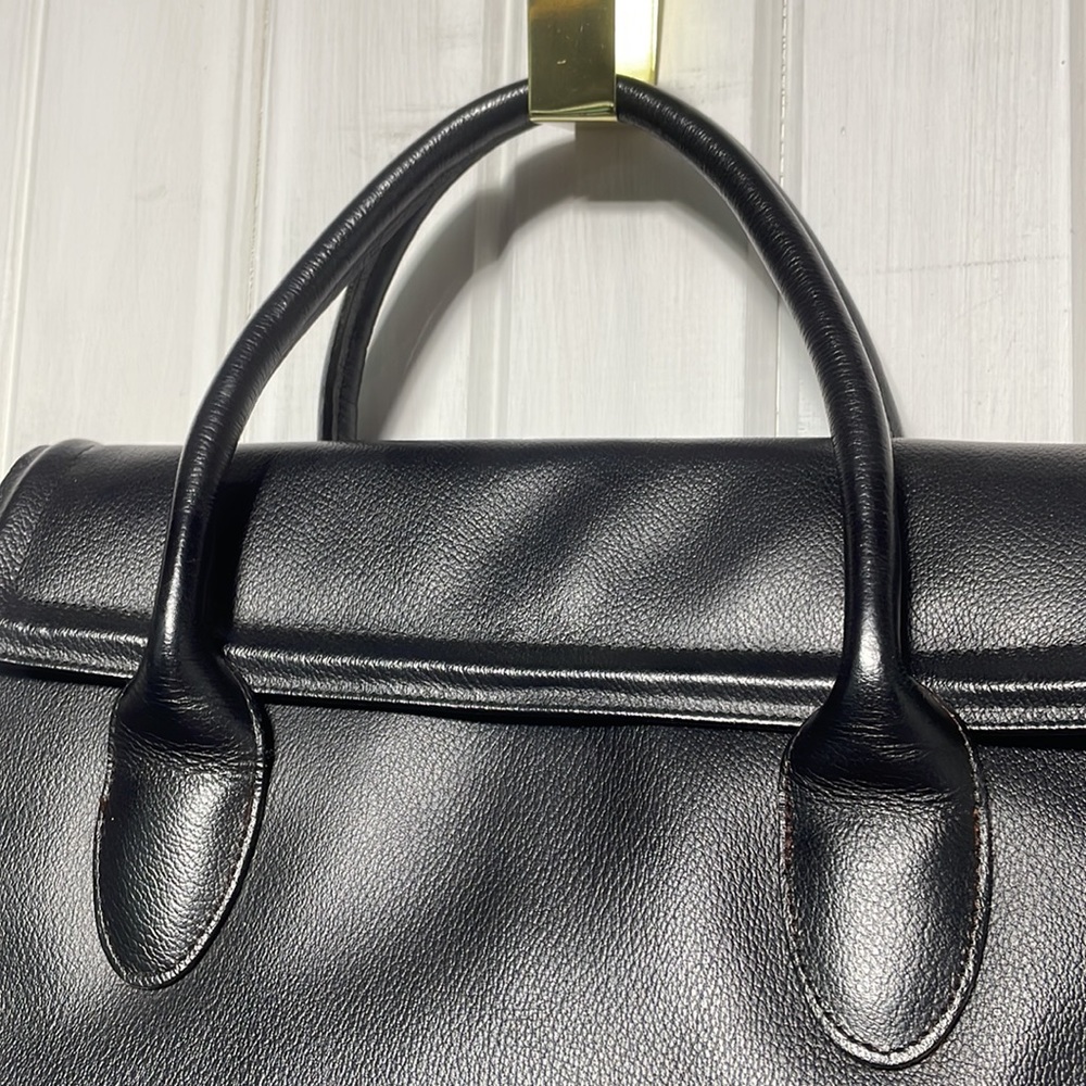 Rolfs Vintage Black Leather Satchel - Picture 2 of 13